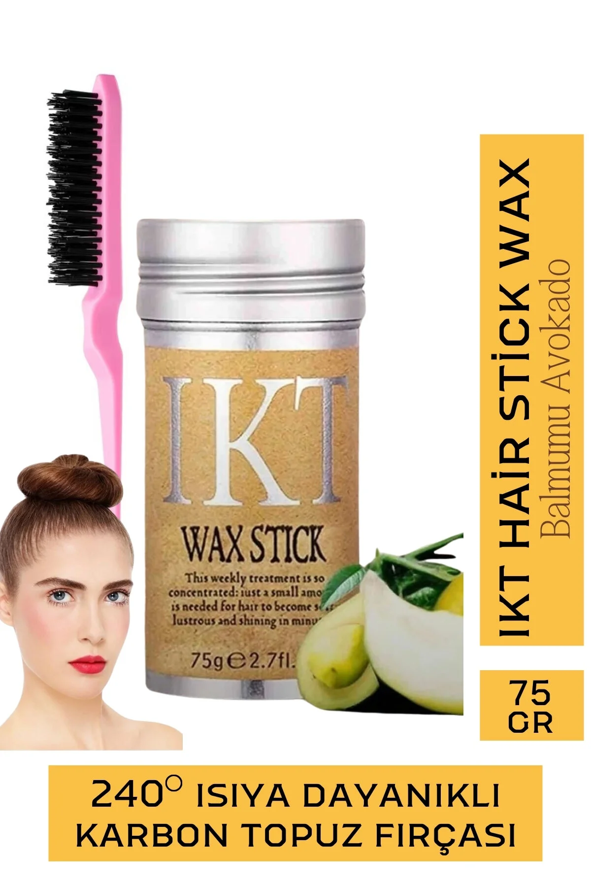 IKT Stick Wax Ve Topuz Fırçası" Saç Şekillendirici Krem Fiyatı