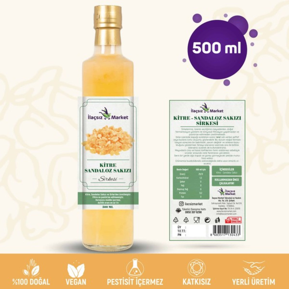 Ilaçsız Market Sandaloz Sakızlı Sirke 500 ML (Çok Keskin) Oto Boyaları Fiyatı