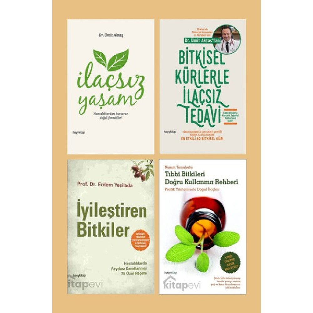 Ilaçsız Yaşam Seti - 4 Kitap Sağlık Beslenme Kitapları Fiyatı