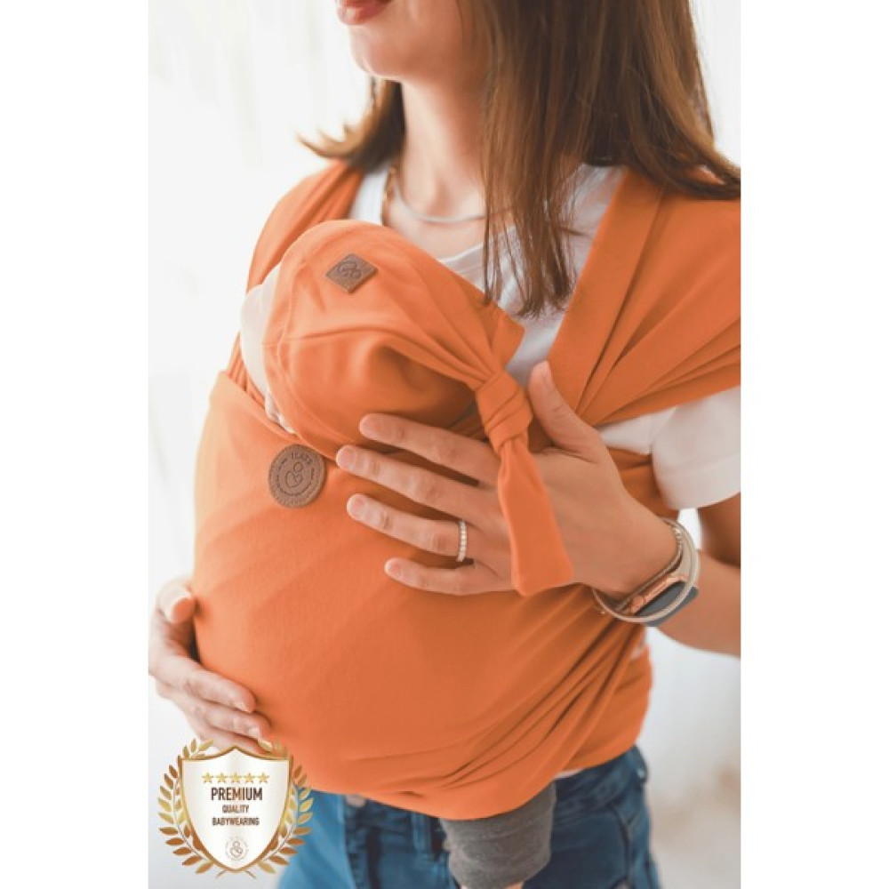 İlays Mabel Esnek Wrap Sling ( Babysling - Sling - Babywearing - Kanguru ) - Turuncu Bebek Arabası ve Pusetler Fiyatı