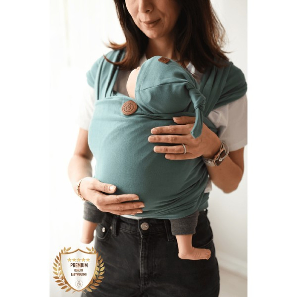 İlays Mabel Premium Esnek Wrap Sling Nefti Yeşili( Babysling - Sling - Bebek Taşıma Şalı - Babywearing - Kanguru ) - Petrol Yeşili Bebek Arabası ve Pusetler Fiyatı