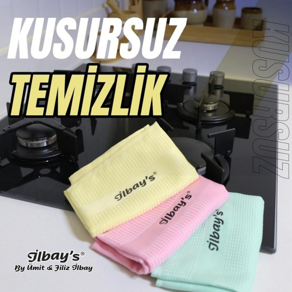 İlbay's 3'lü Eko Paket Mikrofiber Temizlik Bezi 40X60 CM Temizlik Malzemeleri Fiyatı