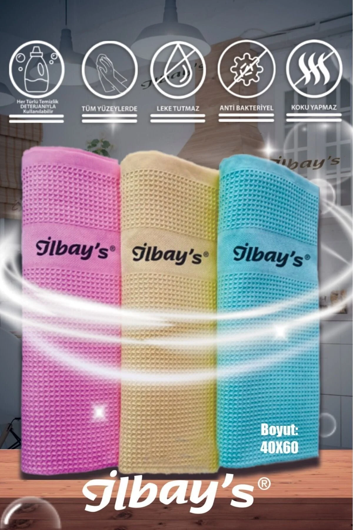İLBAYS 3lü Mikrofiber Temizlik Bezi Qr Kod Kontrollü" Temizlik Malzemeleri Fiyatı