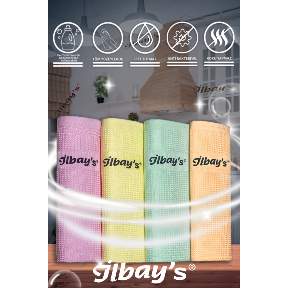 İLBAYS 4lBaskılı 40x60 Cm Fabrika Satış Mağazası Orijinal Mikrofiber Temizlik Bezi Temizlik Malzemeleri Fiyatı