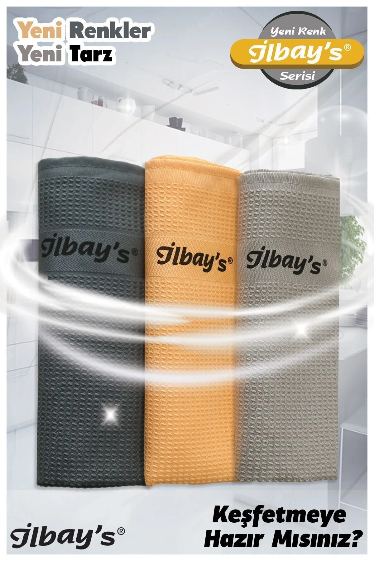 İLBAYS İthal 3lü Mikrofiber Temizlik Bezi (40*60cm) Baskılı Yeni Renk Serisi" Temizlik Malzemeleri Fiyatı