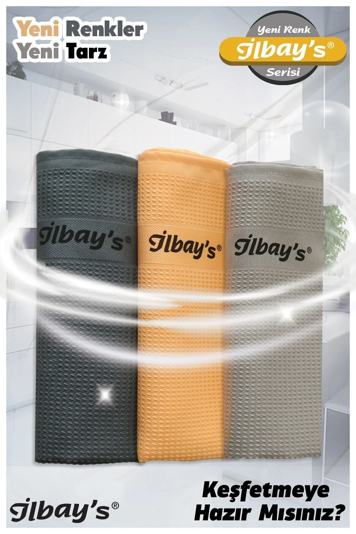 İLBAYS Yeni Renk Serisi İthal 3lü Mikrofiber Temizlik Bezi Baskılı (40*60cm)" Temizlik Malzemeleri Fiyatı