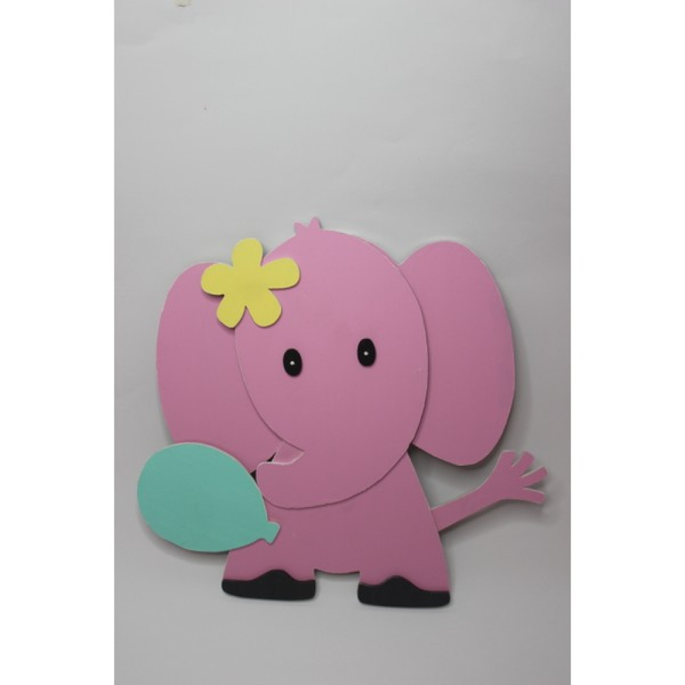 Ilgaz Shop Design Lazer Kesim Sevimli Fil Bebek ve Çocuk Odası Duvar Dekoru & Kapı Süsü Bebek Odası Duvar Süsü Fiyatı