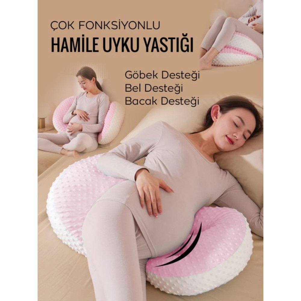 İlin Baby Hamile Yastığı, Çok Fonksiyonel Hamile Yastığı, Hamile Uyku Yastığı 35 x45 ölçülerinde pembe beyaz renk - Pembe - Beyaz - 35 x 42 cm Hamilelik ve Emzirme Fiyatı