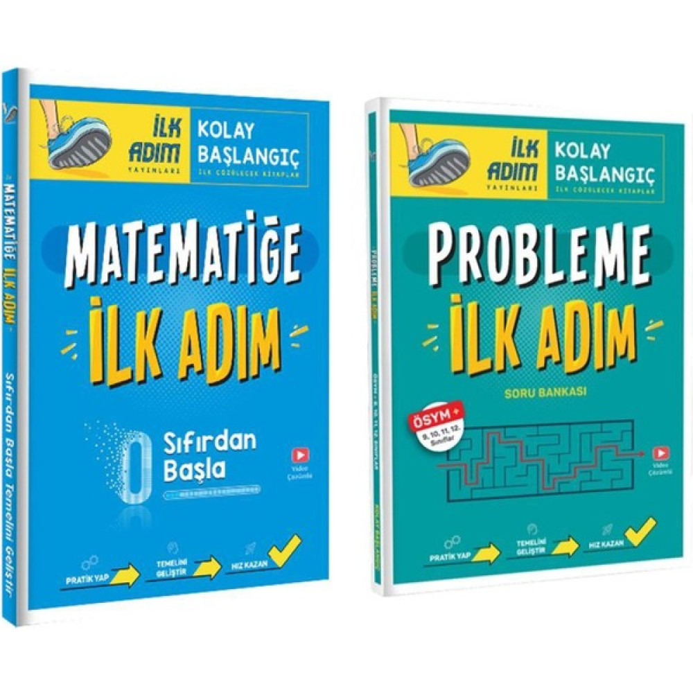 Ilk Adım Yayınları Tyt Matematiğe ve Probleme Ilk Adım Seti 2 Kitap Temel Yeterlilik Testi (TYT) Fiyatı