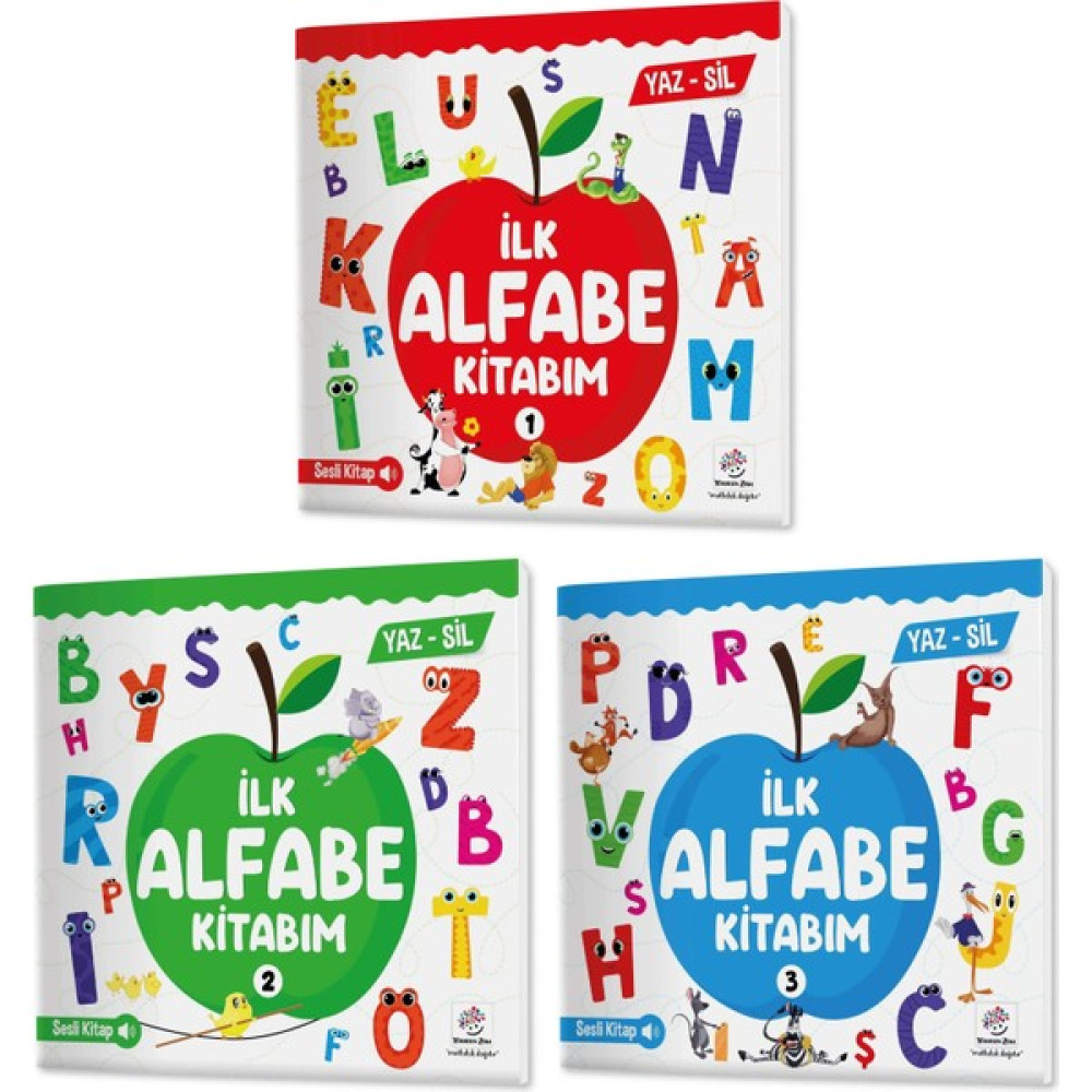 İlk Alfabe Kitabım Seti (Yaz - Sil) - Sesli Kitap Zihinsel Gelişim Kitapları Fiyatı