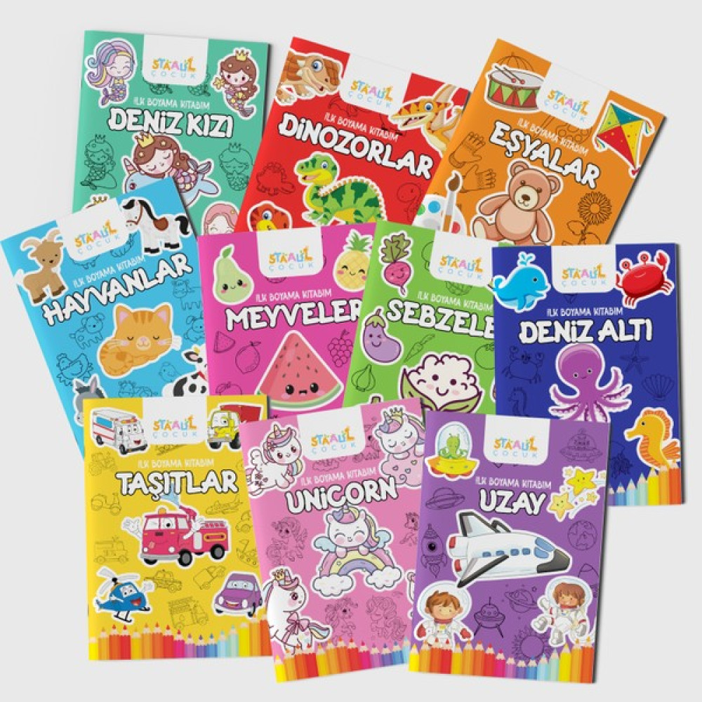 Ilk Boyama Kitabım Serisi - 10 Kitap Aktivite & Eğitici Kitaplar Fiyatı