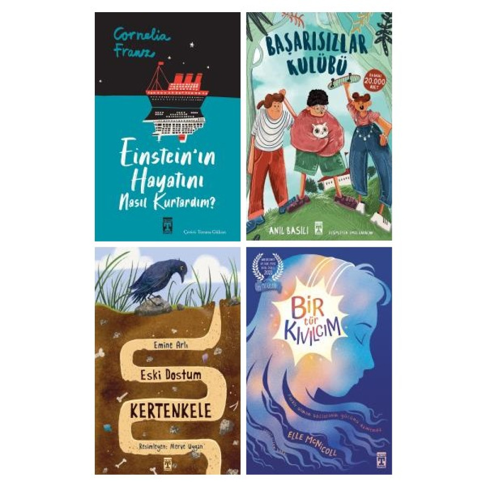 İlk Genç Timaş 3-4-5. Sınıflar Okuma Seti 4 Kitap / Einstein'ın Hayatını Nasıl Kurtardım - Başarısızlar Kulübü - Eski Dostum Kertenkele - Bir Türi ... Çocuk Öykü Fiyatı