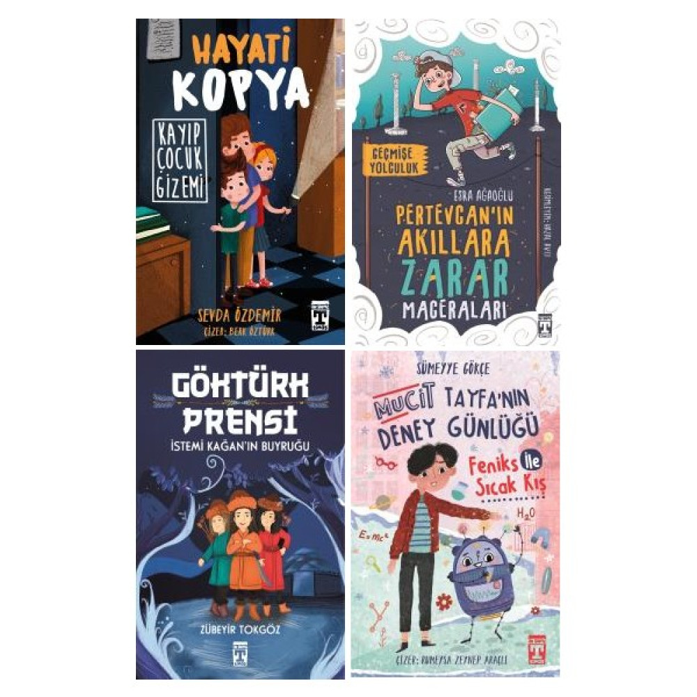 Ilk Genç Timaş Hayati Kopya - Pertevcan'ın Akıllara Zarar Maceraları - Göktürk Prensi - Mucit Tayfa'nın Deney Günlüğü 9-12 Yaş Okuma Kitapları 4 Ki... Çocuk Öykü Fiyatı