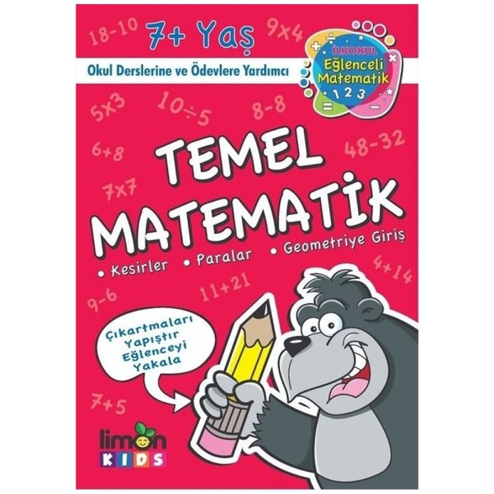 İlk Okul Eğlenceli Matematik Çıkartmalı Temel Matematik Okul Öncesi Eğitici & Öğretici Kitaplar Fiyatı