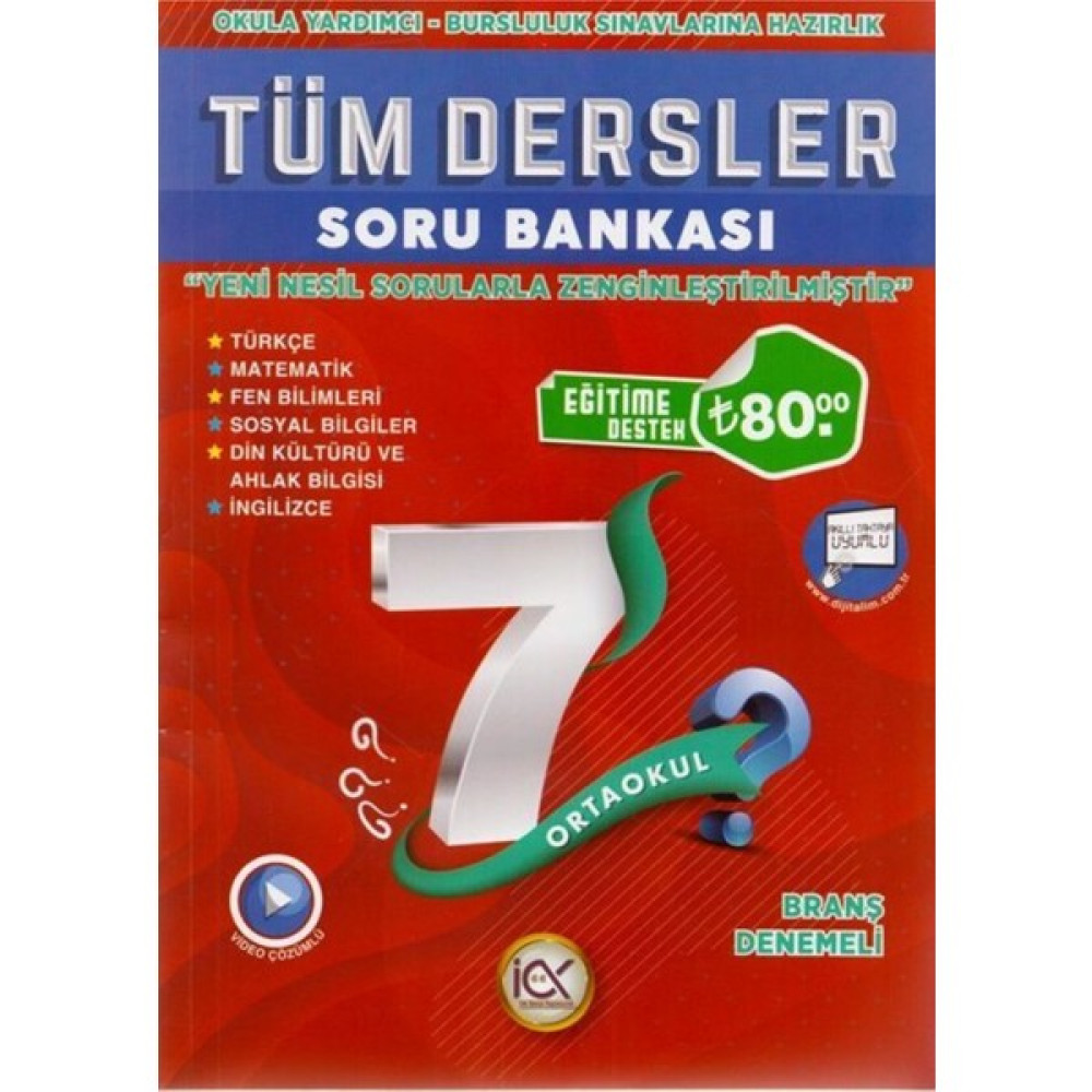 İlk Önce Yayıncılık 7. Sınıf Tüm Dersler Soru Bankası Matematik Fiyatı