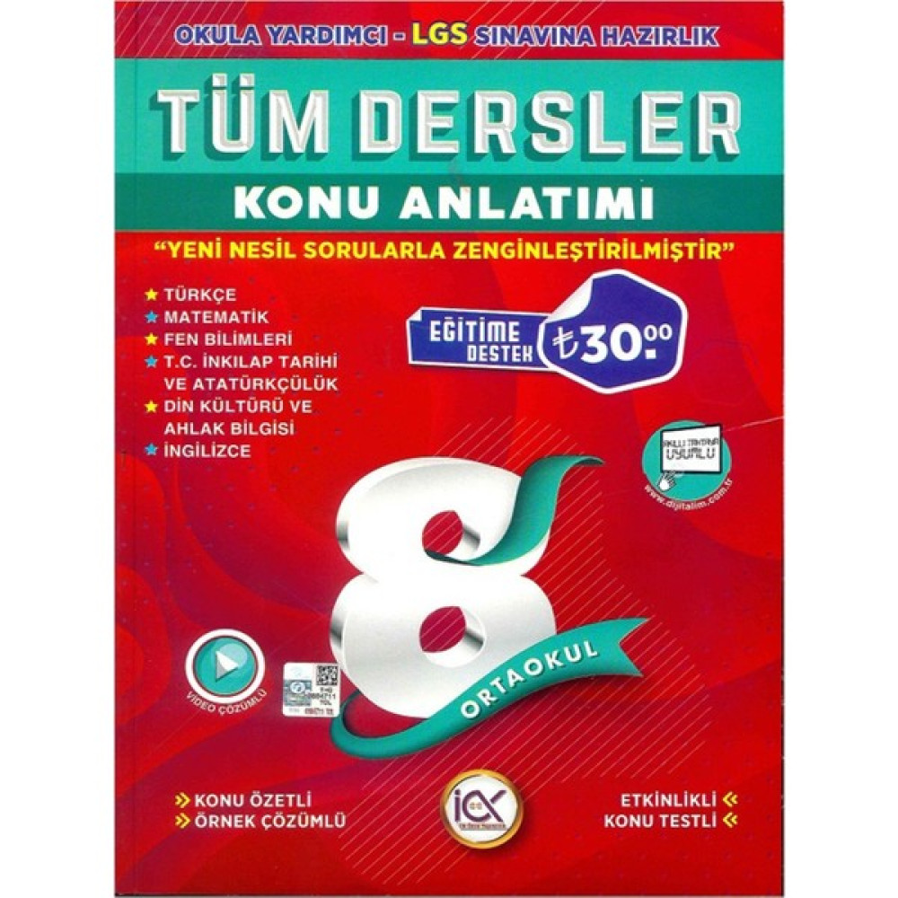 Ilk Önce Yayınları 8. Sınıf LGS Tüm Dersler Konu Anlatımı Tüm Dersler Fiyatı