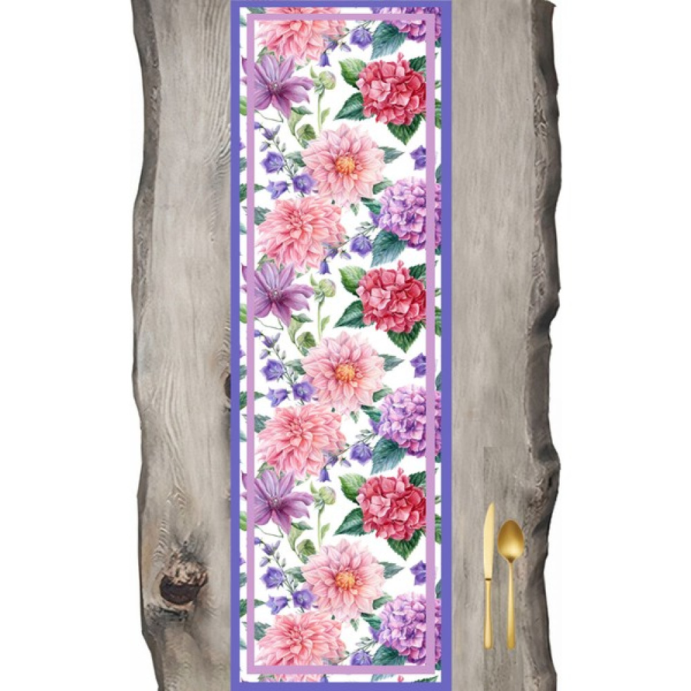 Ilkbahar Renkleri Çiçekler Model:3 Ranır - Runner - Renkli - 45 x 140 cm Masa Örtüsü Fiyatı