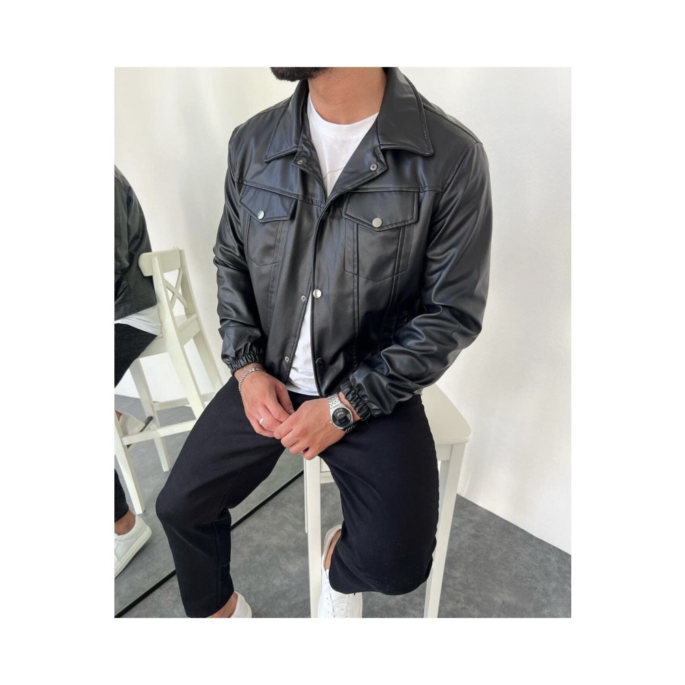 İLKCETMODA Mevsimlik Vintage Oversize Kısa Deri Ceket L Beden Bayan Ceket Fiyatı