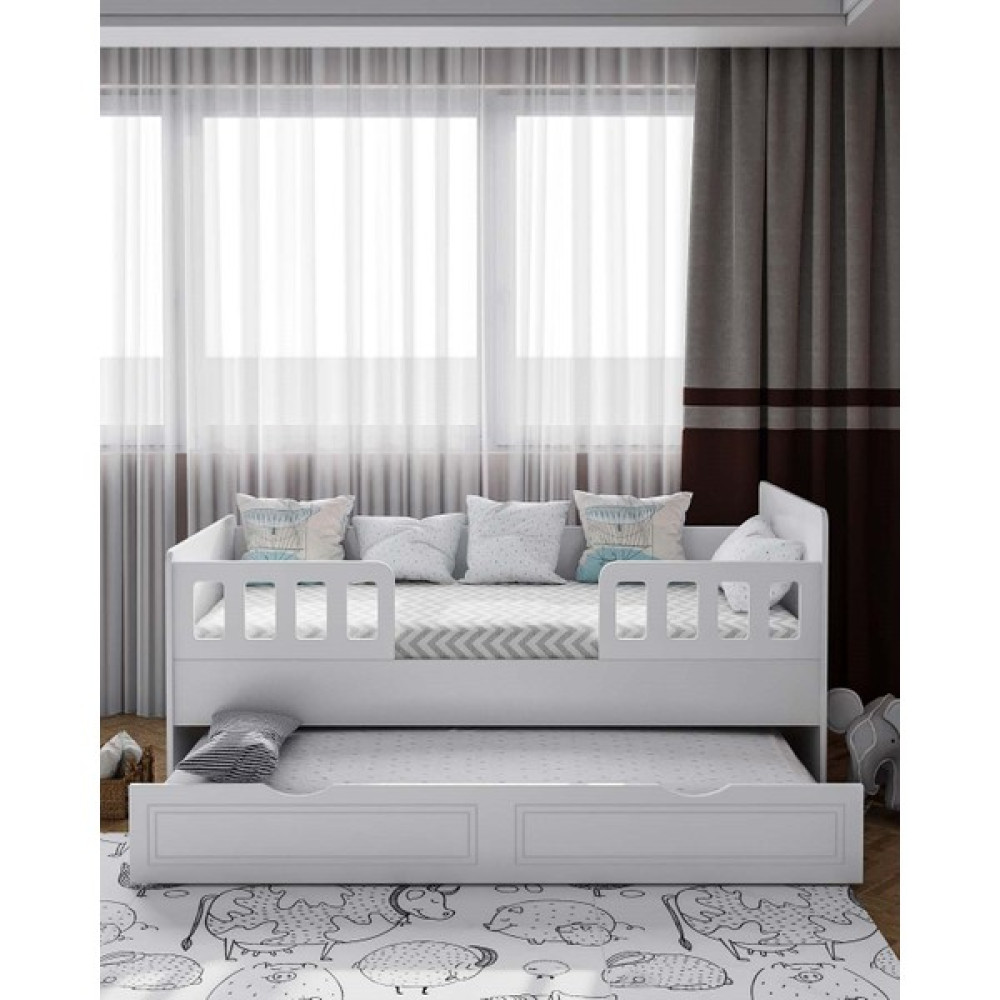 İlknur Bebe Lizbon Beyaz Yavrulu Montessori Bebek Çocuk Karyolası 90X190CM - 90 x 190 cm Karyola Fiyatı