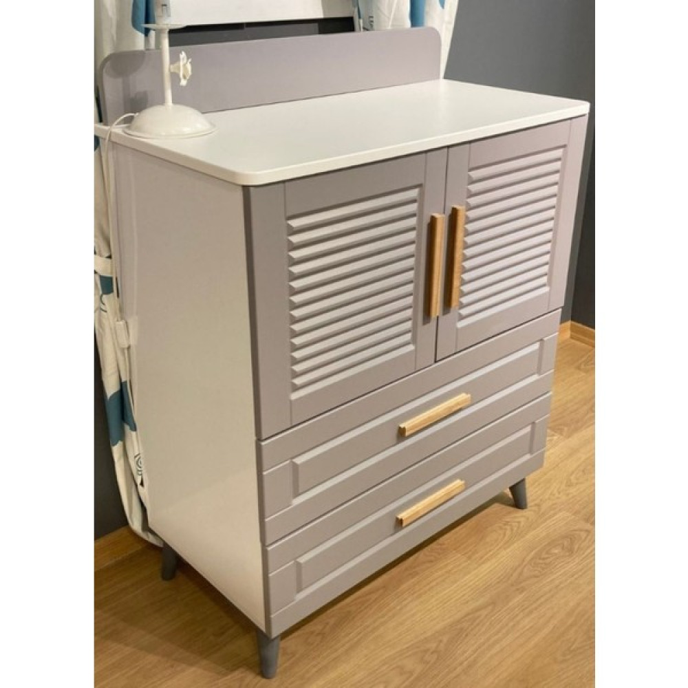Ilknur Bebe Truva Gri 2 Çekmeceli 2 Kapaklı Şifonyer 85 x 50 Cm Bebek Çocuk Genç Odası Şifonyeri Şifonyer Fiyatı