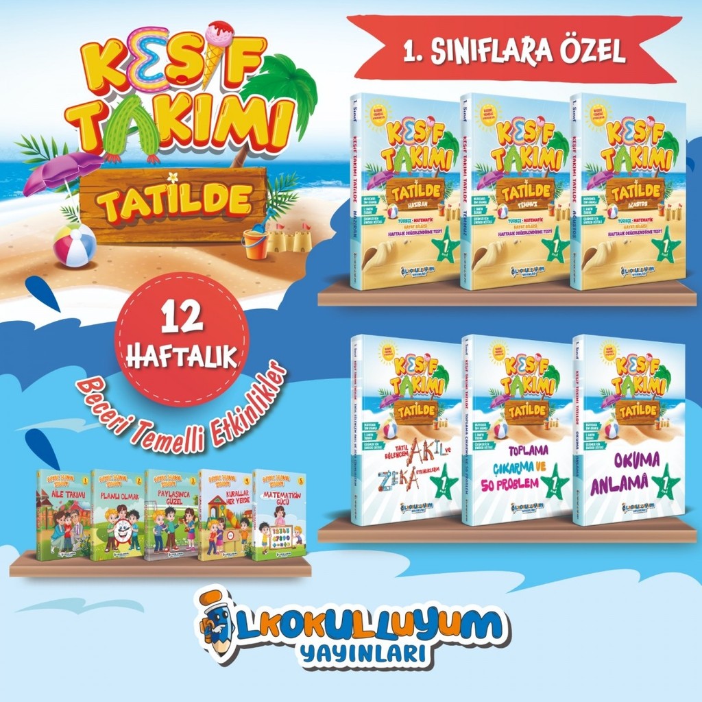 ilkokulluyum Yayınları 1.Sınıf Keşif Takımı Tatilde Eğitim Seti Diğer Fiyatı