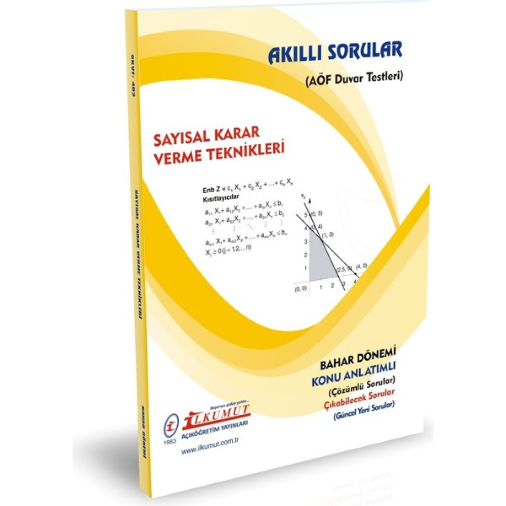 İlkumut AÖF - Sayısal Karar Verme Teknikleri Kaynak Kitapları Fiyatı