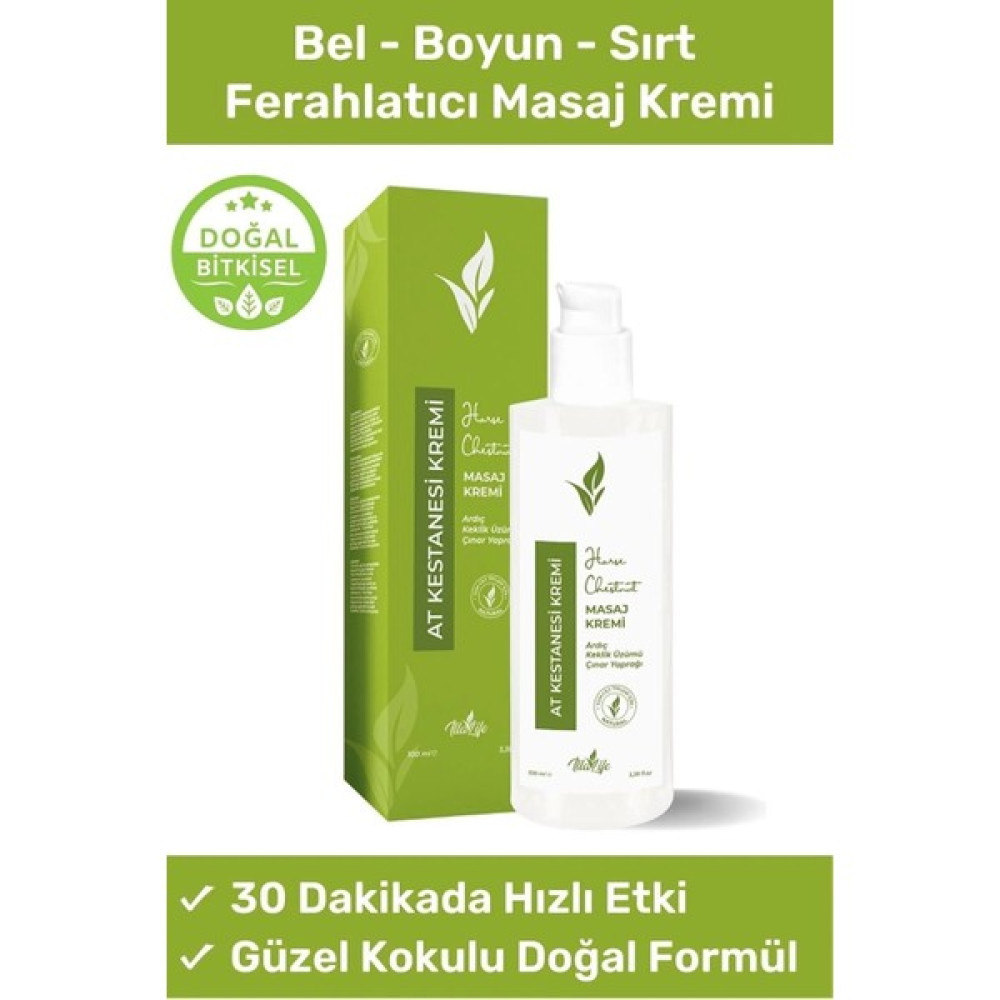 İlla Life At Kestanesi Özlü Bel Diz Bacak Boyun Eklem İçin Kas Gevşetici Masaj Kremi Bitkisel Yağlar Fiyatı