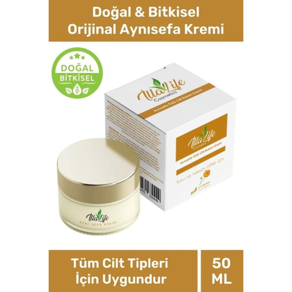İlla Life Aynısefa Çiçeği Bakım Kremi Calendula Officinalis Bitkisi Aynı Sefa Özlü Krem 50 ml Nemlendiriciler Fiyatı