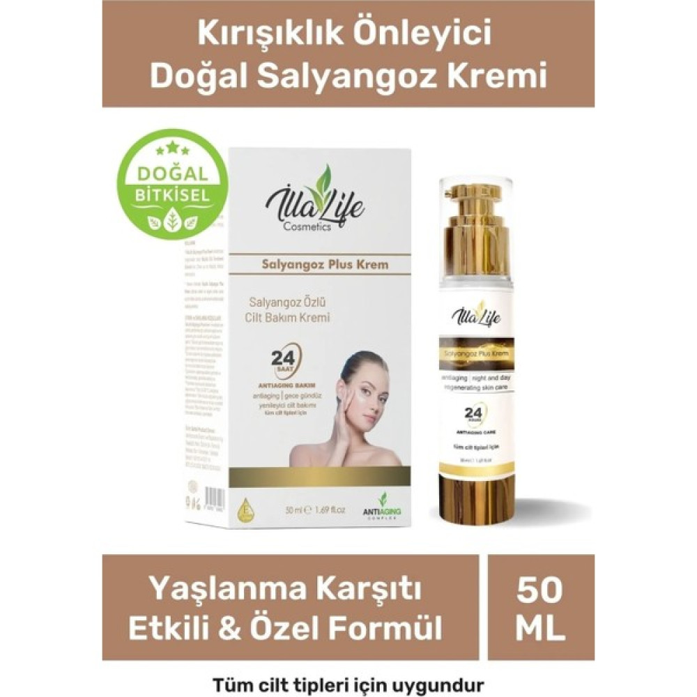 Illa Life Snail Repair Plus Anti Aging Salyangoz Özlü Bakım Kremi 50 ml Snail Özlü Nemlendiriciler Fiyatı
