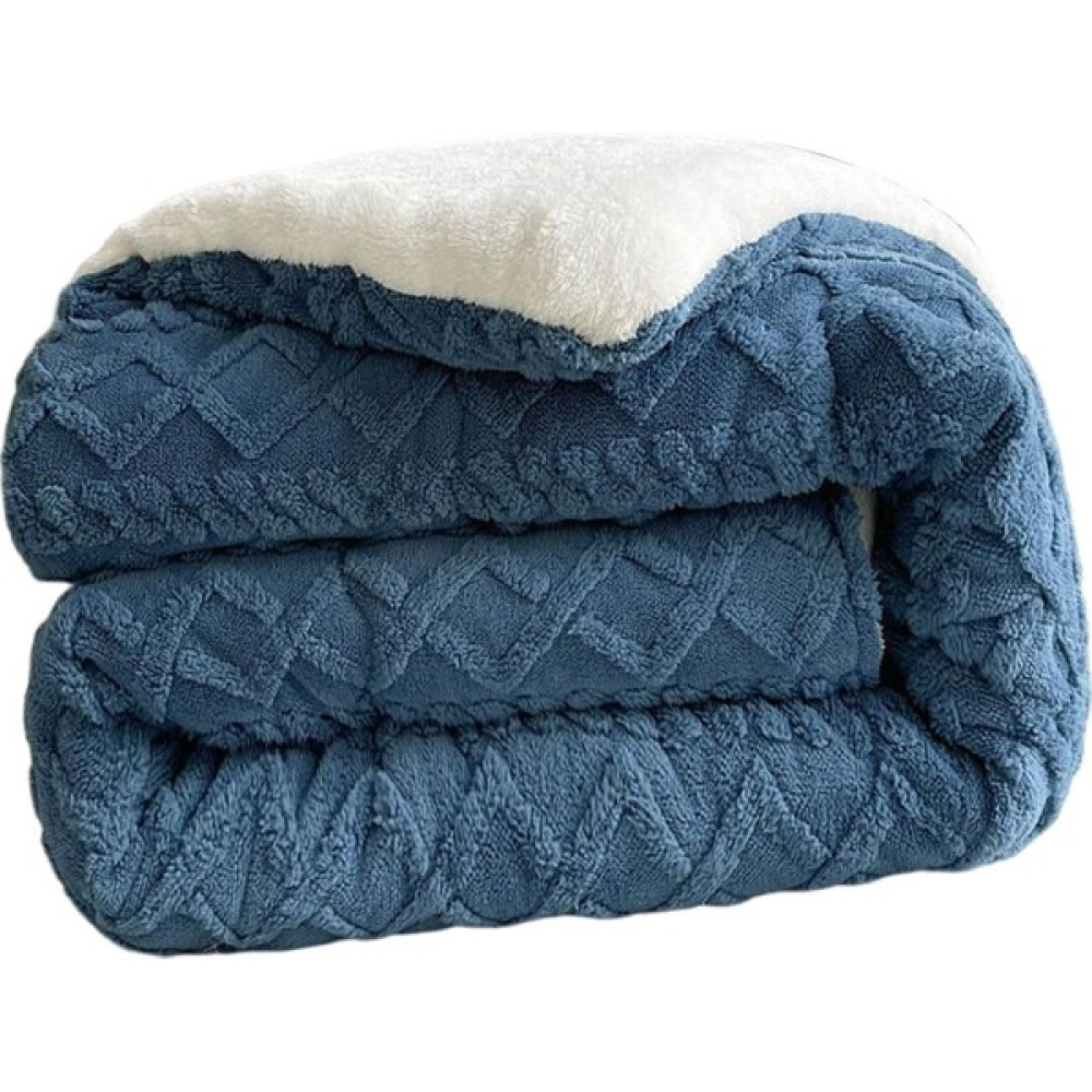 İllusory 150X200CM Yumuşak Kış Sıcak Kalın Çift Taraflı Peluş Battaniye 3kg Çekyat Mavi (Yurt Dışından) Nevresim Takımı Fiyatı