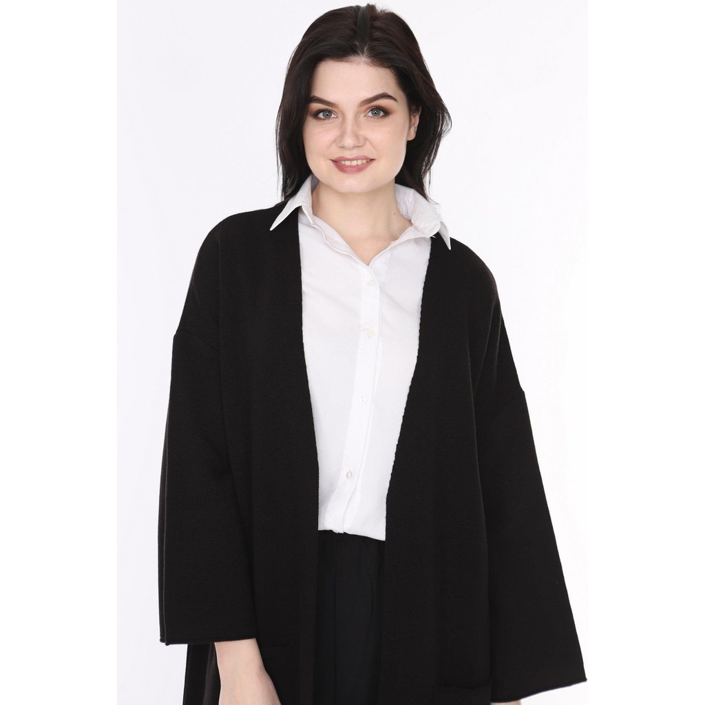İlmek Kadın Kimono Kol Cepli Triko Hırka 4100 Giyim & İç Giyim Fiyatı