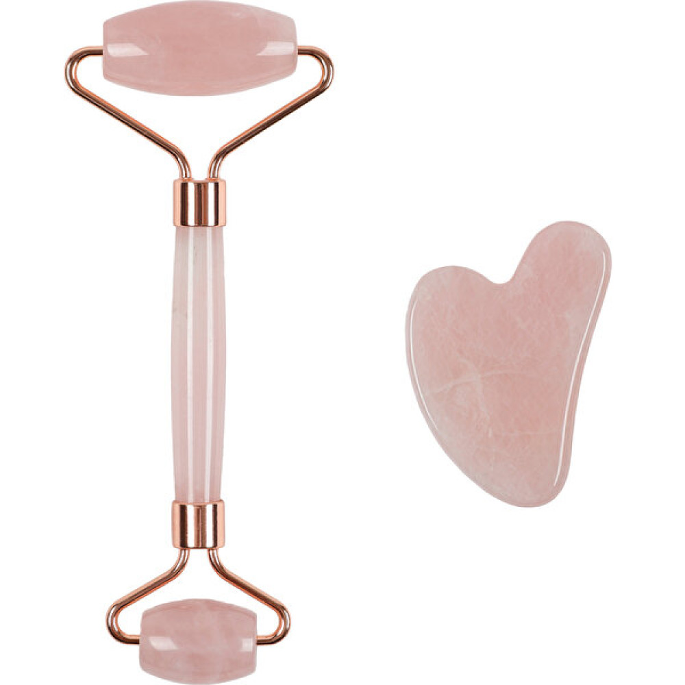 İlterus Doğaltaş Pembe Kuvars Face Roller ve Pembe Kuvars Kalp Gua Sha Set Masaj Cihazları Fiyatı