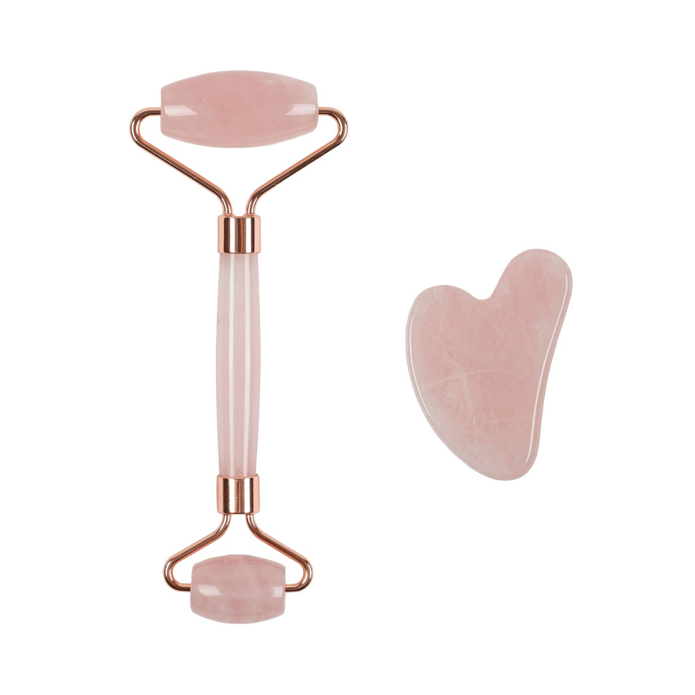 İLTERUS Pembe Kuvars Face Roller Ve Pembe Kuvars Kalp Gua Sha (premium Set) Cilt ve Yüz Bakımı Fiyatı