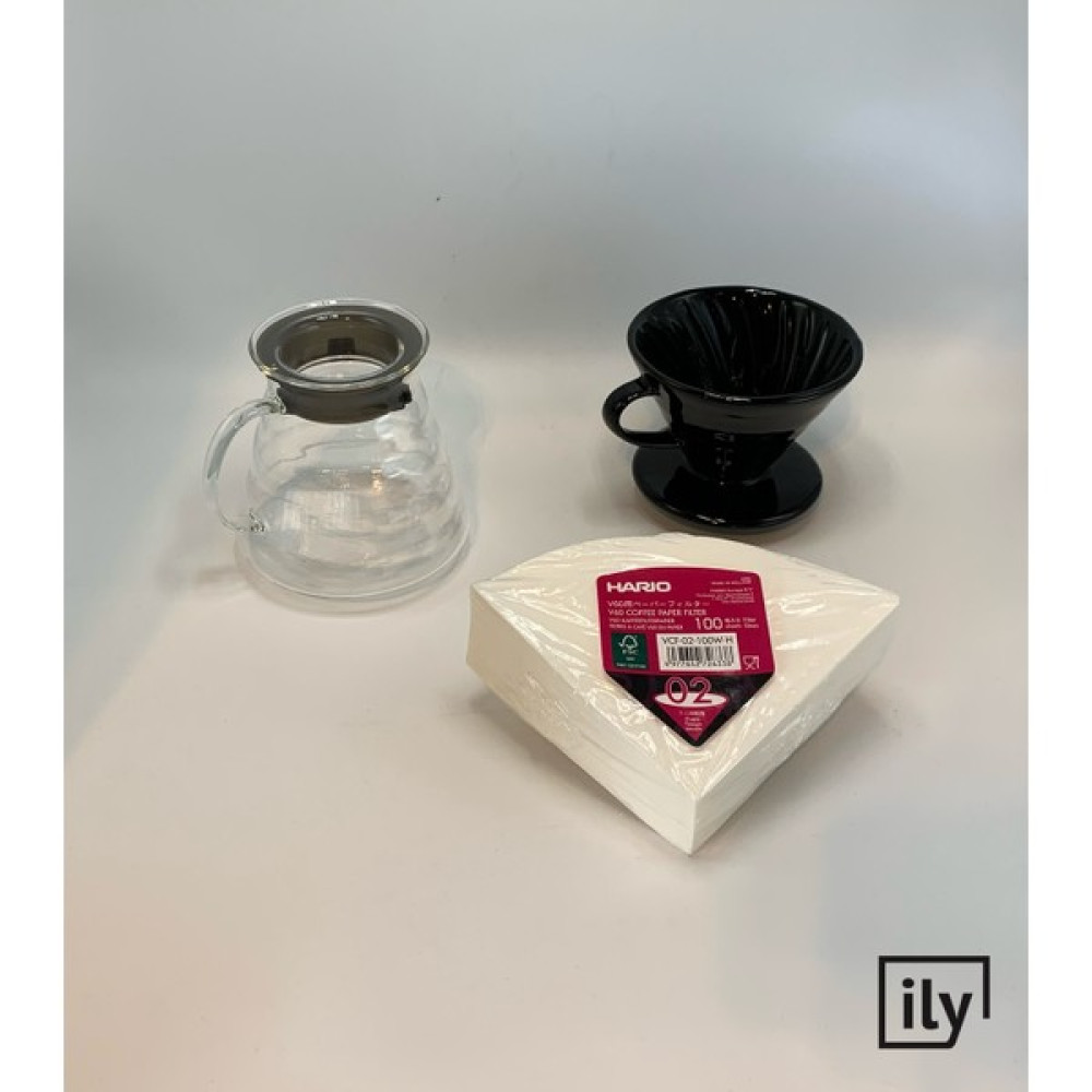 Ily Kahve Demleme Seti Ve Hario V60 02 Filtre Kahve Demleme Kağıdı 100 Lü Çay / Çaydanlık Setleri Fiyatı