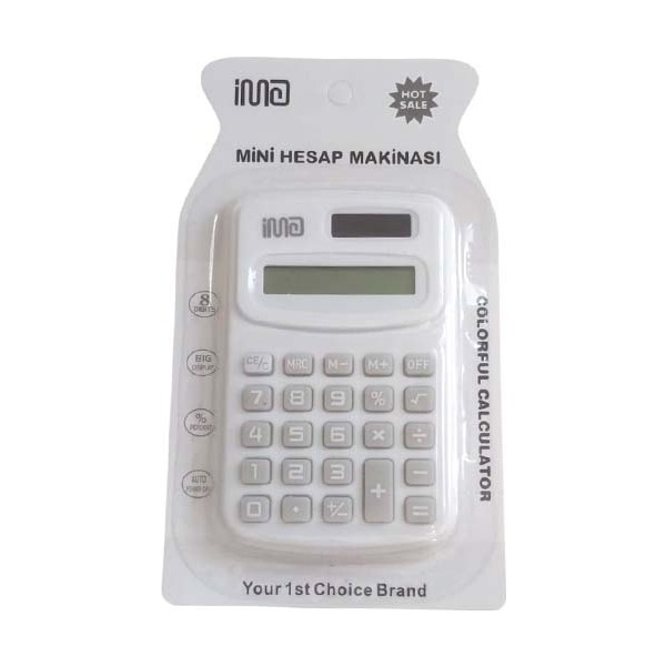 İma Mini Hesap Makinesi Güneş Enerjili ve Pilli 8 Haneli Beyaz Ekranlı Pratik Kullanım İçin Hesap Makinesi Fiyatı