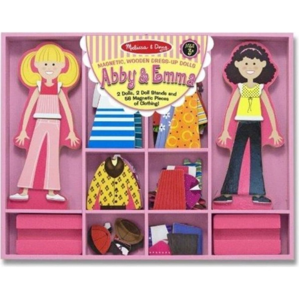 Imaginarium Melissa & Doug Abby ile Emma Ahşap Mıknatıslı Giydirme Oyunu / Bebek Oyuncakları Fiyatı