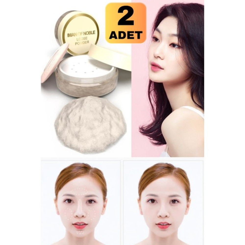 Iman Of Noble 2 Adet Cilt Nem Kaybı Önleyen Gözenek Azaltıcı Make-Up Toz Pudra Yüz Bakım Cilt Matlaştırıcı Pudra Fondötenler Fiyatı