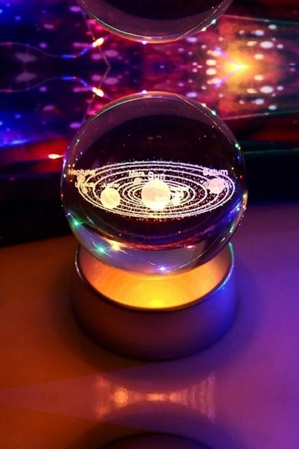 IMAN OF NOBLE Gezegen Cam Küre Işıklı 3d Led Işık Dekoratif Hediyelik" Hediyelik Eşya Fiyatı