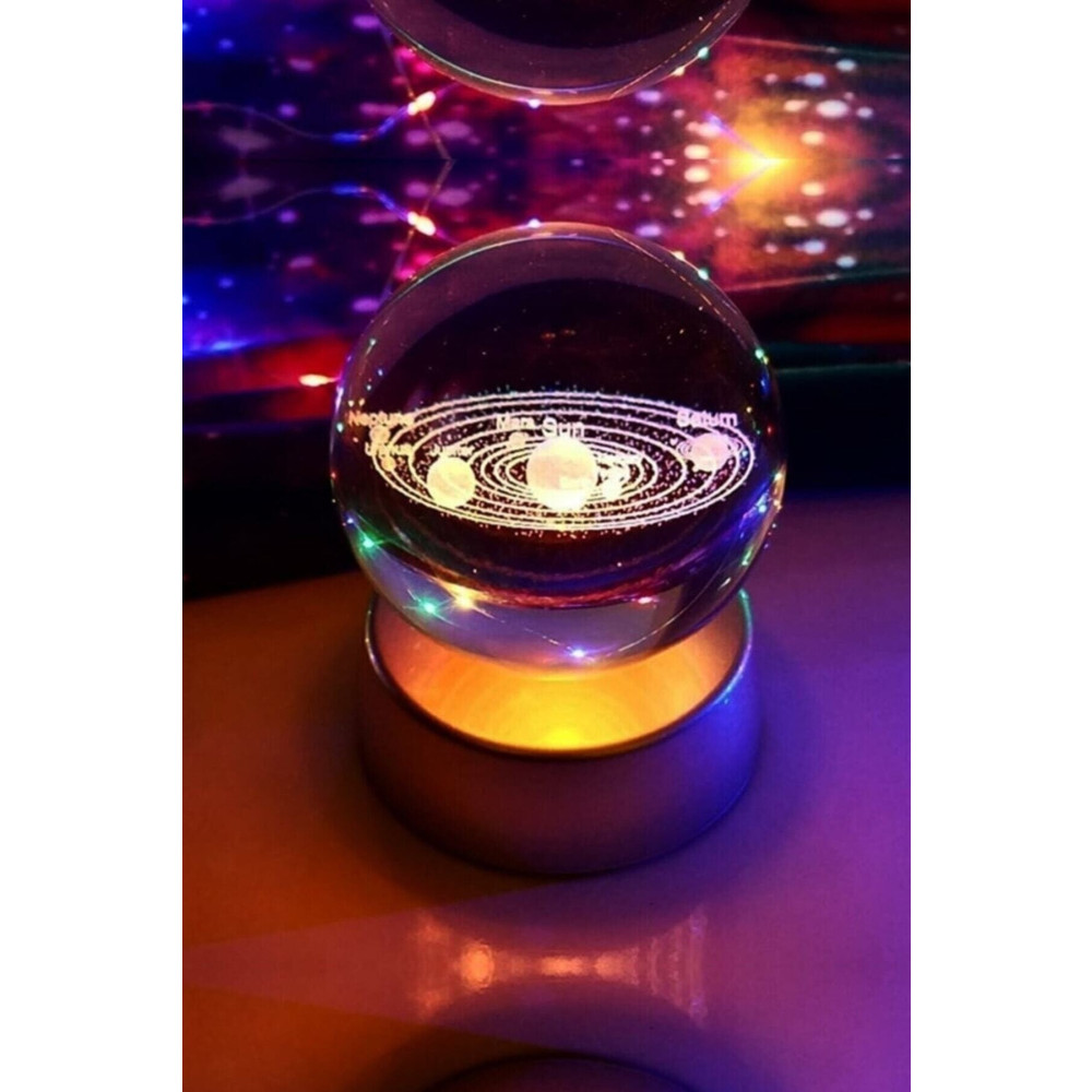 IMAN OF NOBLE Gezegen Cam Küre Işıklı 3d Led Işık Dekoratif Hediyelik Hediyelik Eşya Fiyatı