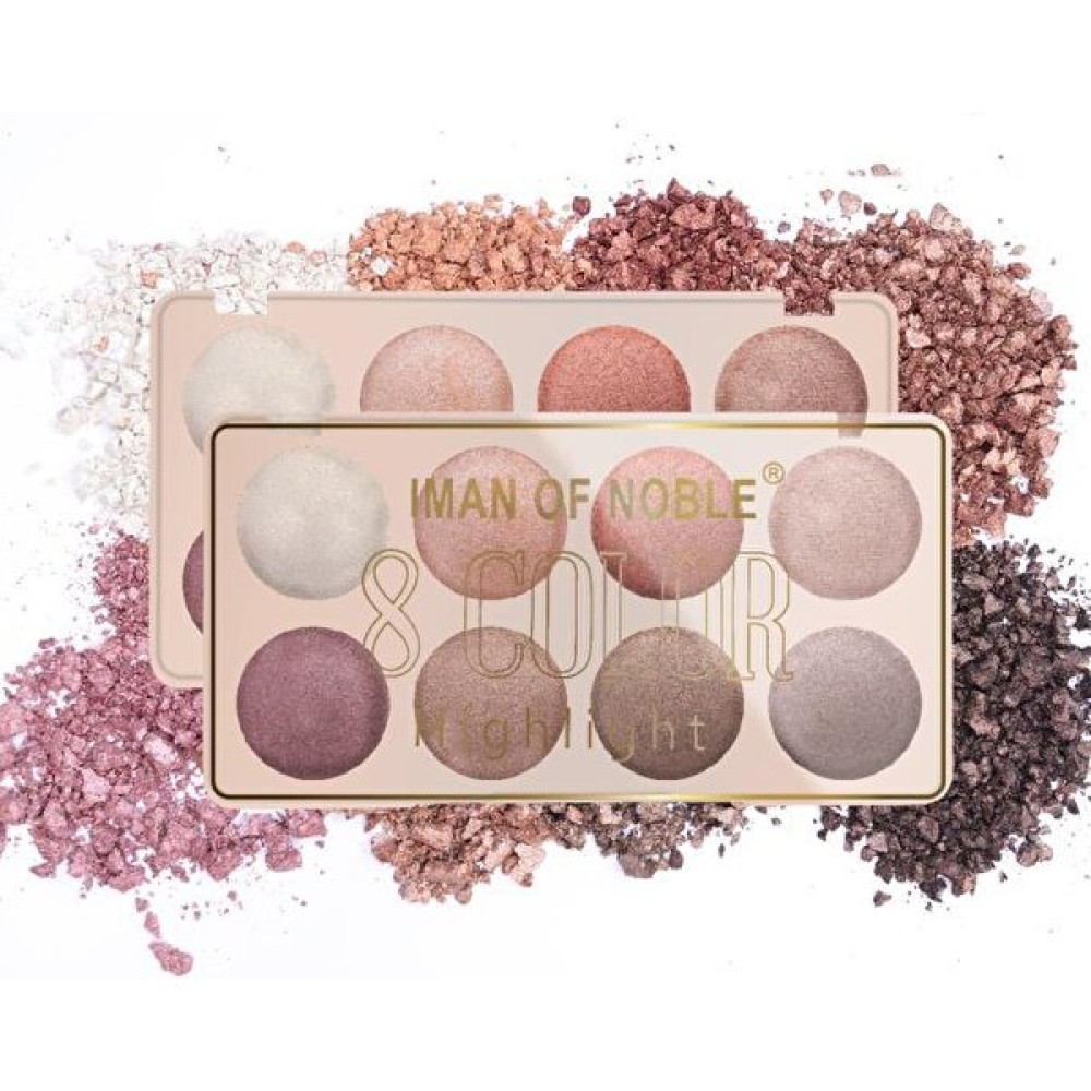 Iman Of Noble Mujgan 8 Renkli Sedefli Highlighter Far Paleti 843D - Krem Göz Farı Fiyatı