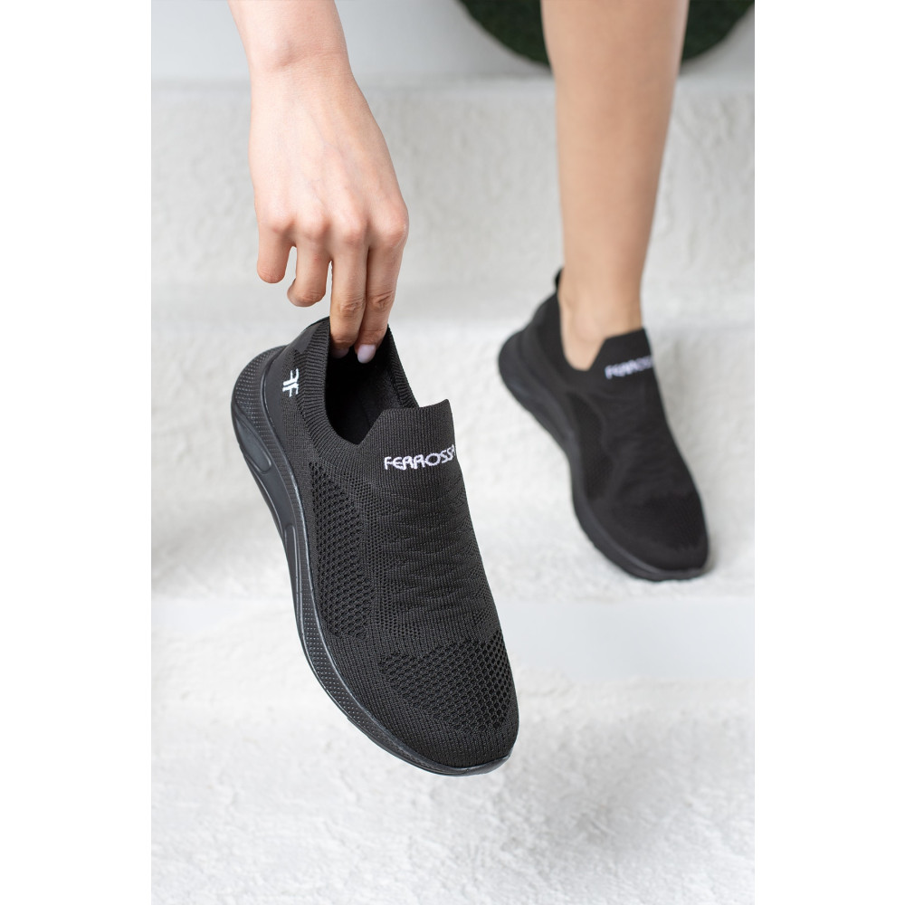 İmerShoes Günlük Unisex Siyah Sneaker Slip-on Nefes Alabilen Hafif Yürüyüş Bağcıksız Esnek Spor Ayakkabı 041f 33 Beden Spor Ayakkabı Fiyatı