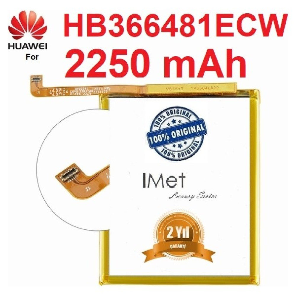 Imet Huawei Enjoy 7s HB366481ECW 2250 Mah Batarya Pil Orijinal Kalite Uzun Ömürlü Yüksek Kapasite Oto Boyaları Fiyatı