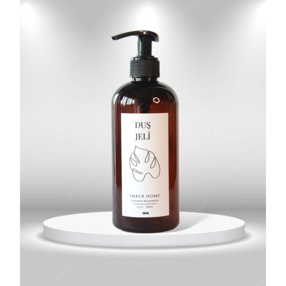 IMKER HOME Amber Kahverengi Pompalı Duş Jeli Şişesi 500 ml Banyo Mutfak Tezgah Düzenleyici Organizer Şişe Sabunluk Fiyatı