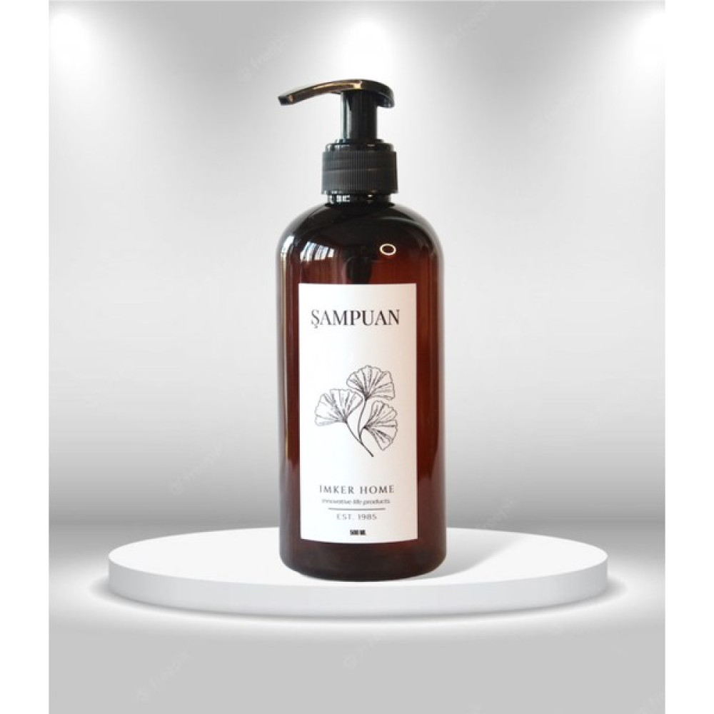 IMKER HOME Amber Kahverengi Pompalı Şampuan Şişesi 500 ml Banyo Mutfak Tezgah Düzenleyici Organizer Şişe Sabunluk Fiyatı
