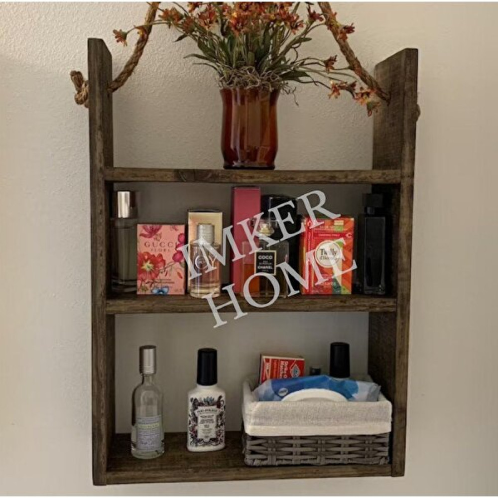 IMKER HOME Banyo Mutfak Düzenleyici Halatlı Duvar Rafı Havluluk Baharatlık Sosluk Duvar Düzenleyici Organizer Kitaplık - Duvar Rafı & CD / DVD Rafı Fiyatı