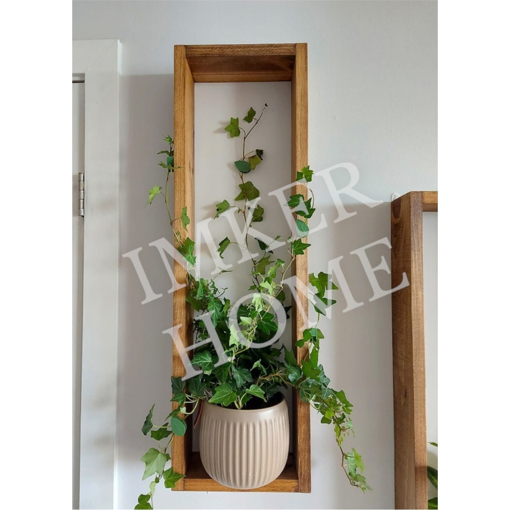 IMKER HOME Dikdörtgen Ahşap Duvar Rafı Uçan Raf Banyo Mutfak Salon Antre Duvar Düzenleyici Organizer Terek Duvar Rafı Fiyatı