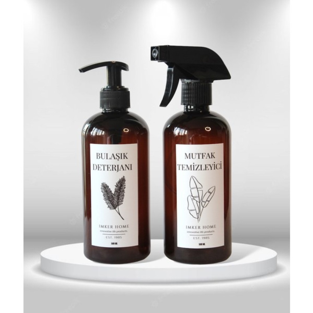 Imker Home Kahverengi Amber Pompalı Bulaşık Deterjanı Şişesi ve Mutfak Fısfısı 500 ml Sabunluk Fiyatı