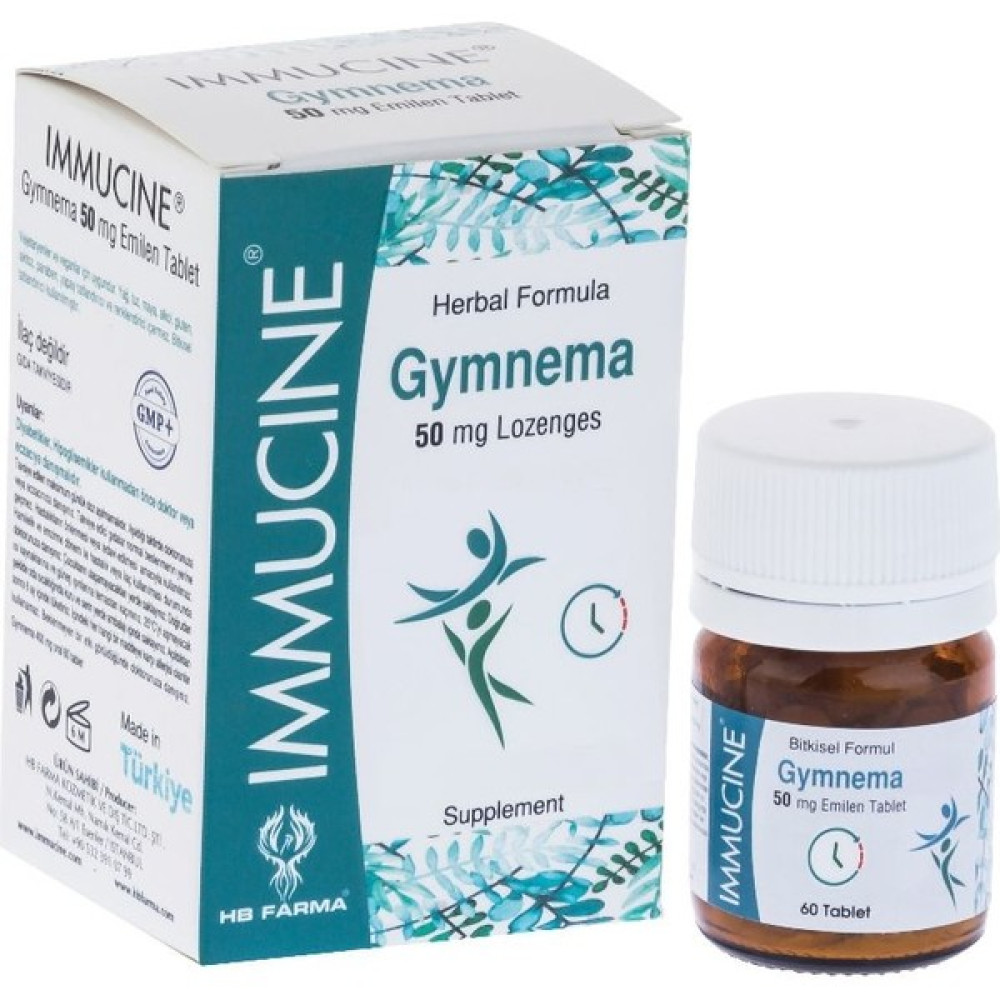 Immucine Gymnema 50 mg 60 Lozenges Tablet Protein Tozları Fiyatı