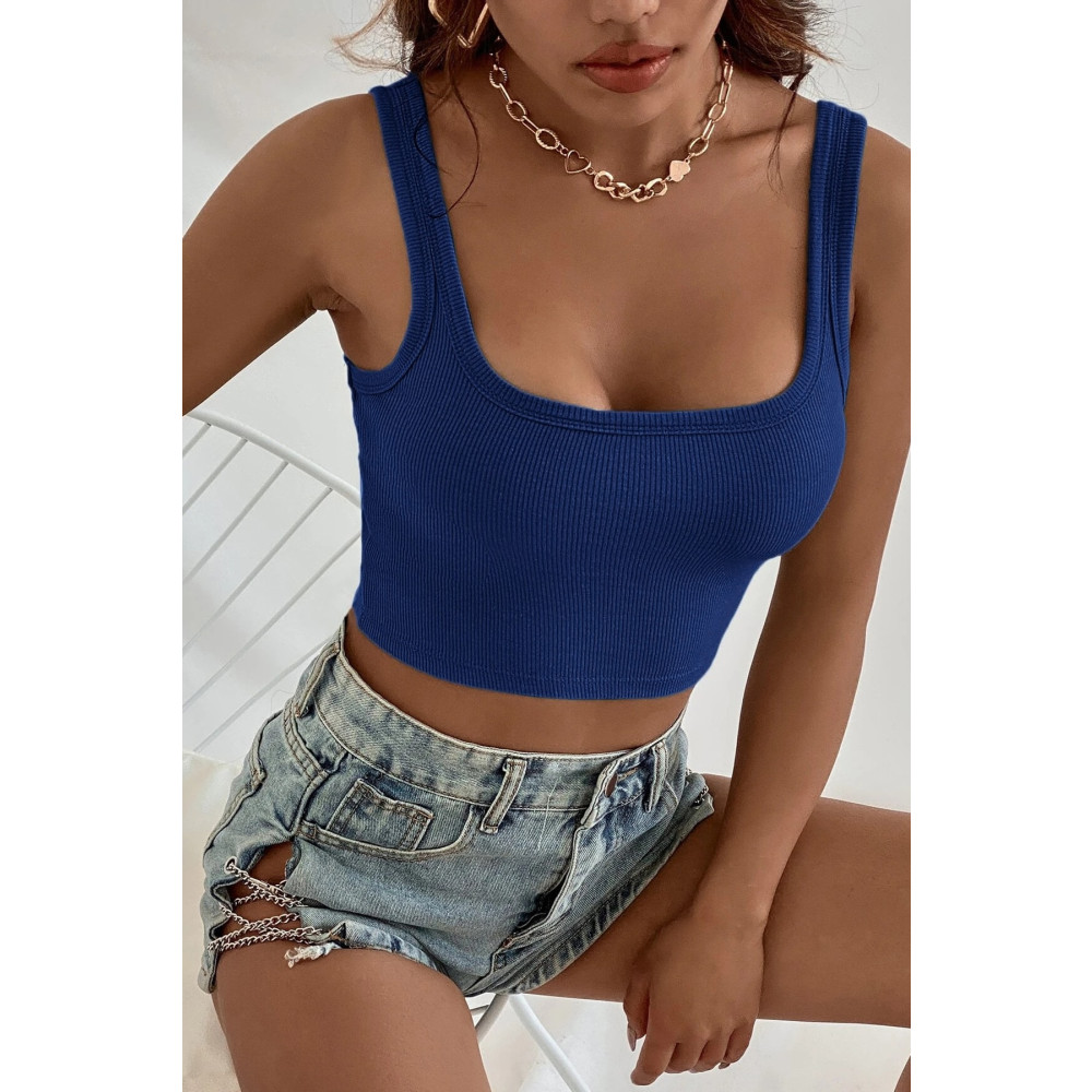Imoda Kadın Lacivert Askılı Crop Top Bluz XL Beden Bluz Fiyatı