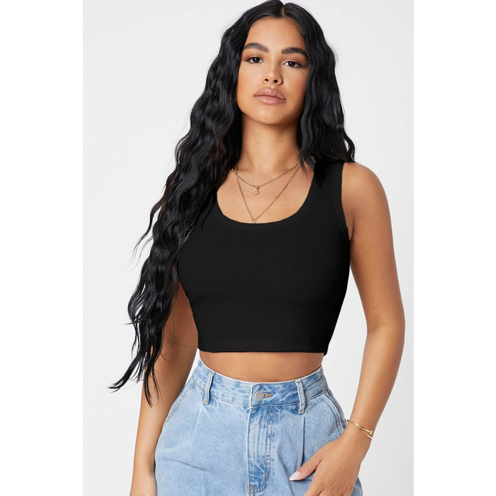 Imoda Kadın Siyah Kare Yaka Crop Top Bluz S/M Beden Bluz Fiyatı